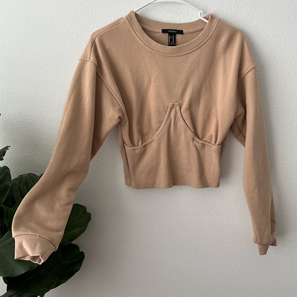 Beige cropped sweater